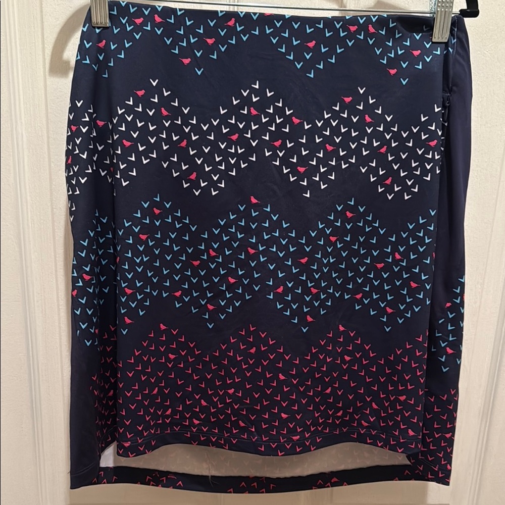 Calloway Navy Blue Patterned Women's Skort